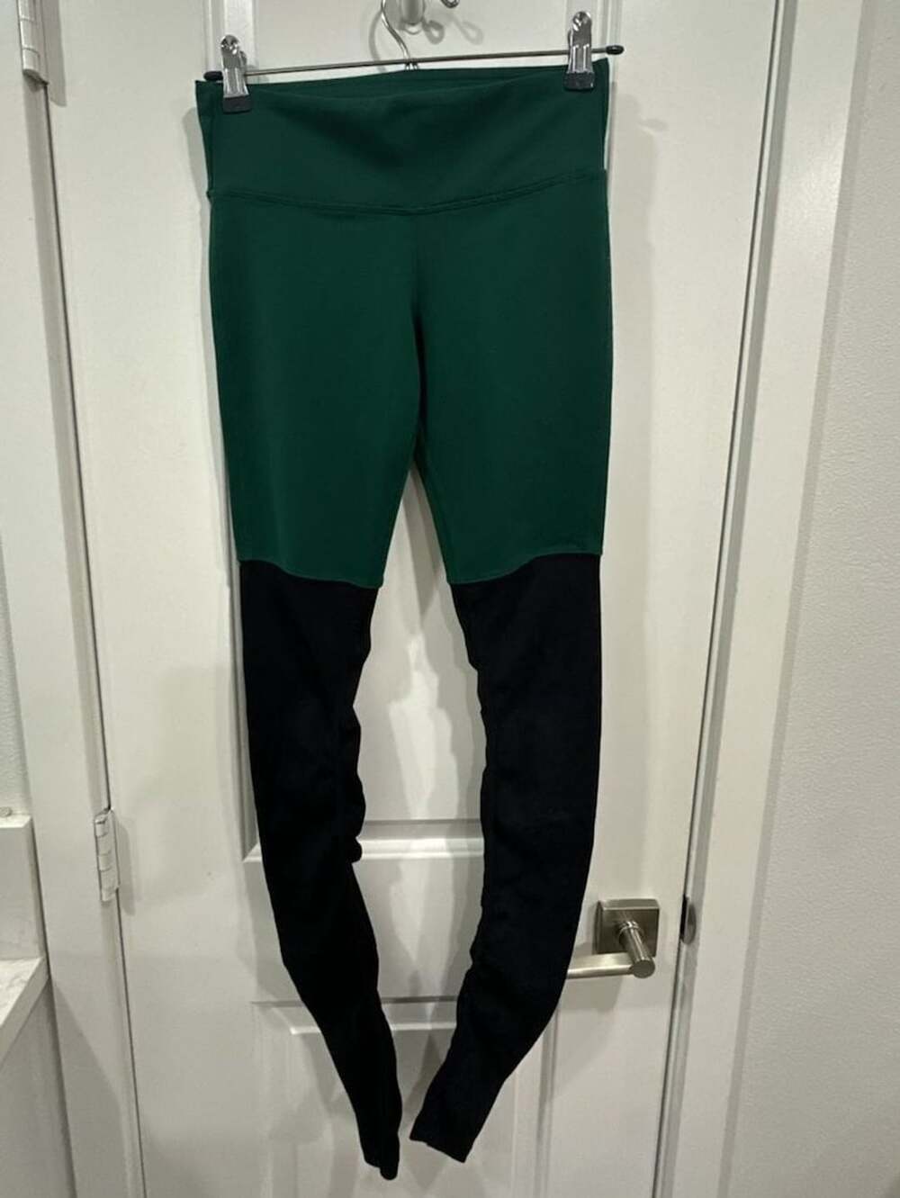 Alo Yoga High Waist Goddess Yoga Leggings Green Black Size XS